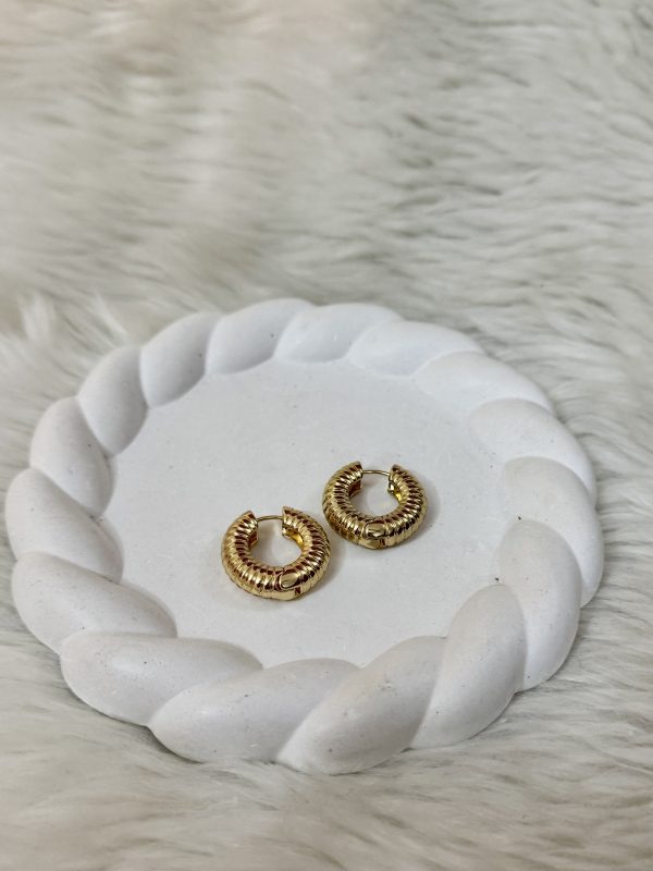 Golden tire earrings